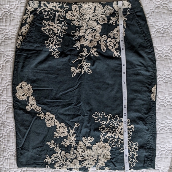 J. Crew Embroidered Pencil Skirt - Picture 3 of 6